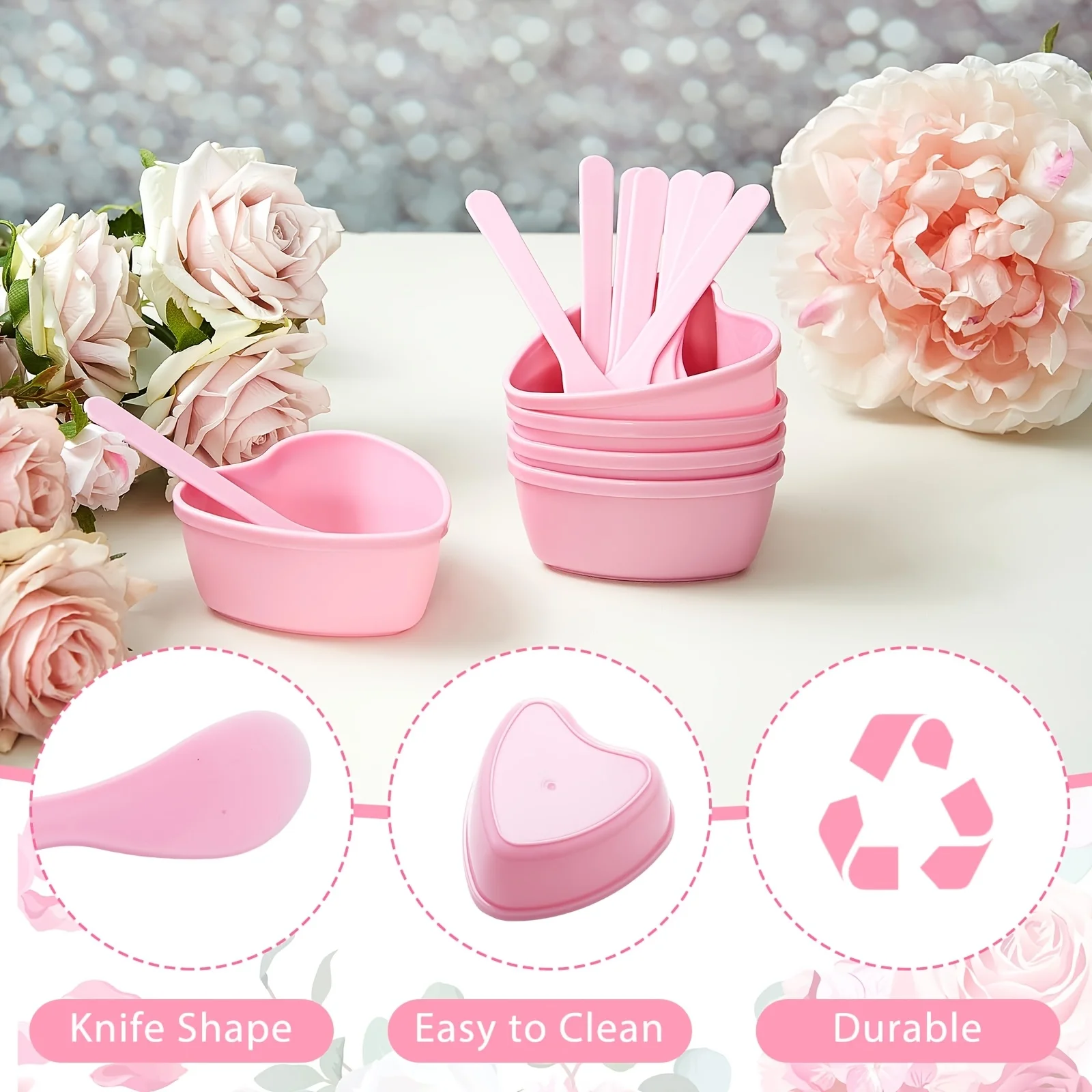 6-piece Pink Heart Shaped Faci - đánh giá và giá Face Mask Skincare